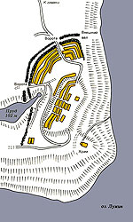 План городища на Замковой горе (Шлосберг) в Фельдберге